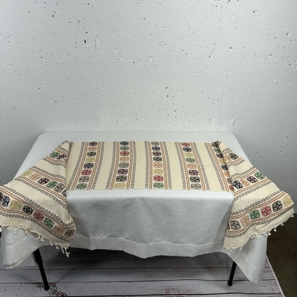 Mexican Southwest Backstrap Loom Table Runner 74 x 14.2” - Picture 11 of 14